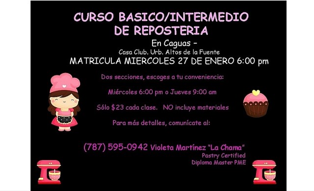 Clases de Repostería Violeta Martínez "La Chama"