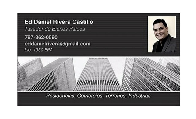 Ed Daniel Rivera Castillo / Tasador de Bienes Raíces