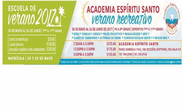 Escuela de Verano: Academia del Espíritu Santo